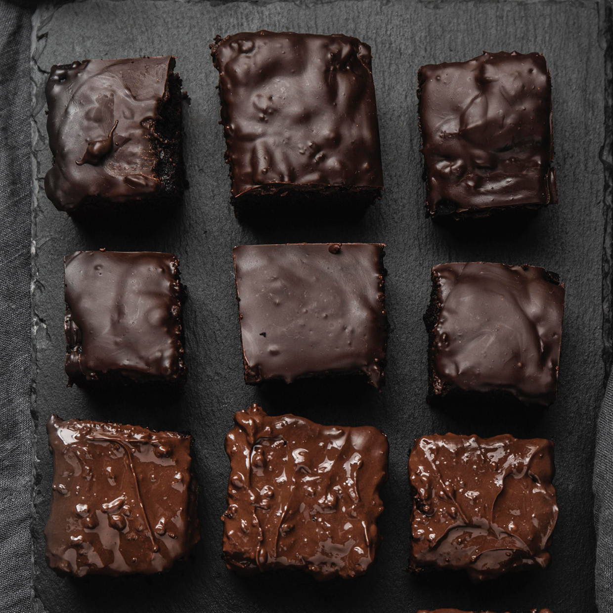 Glazed Fudge Brownies